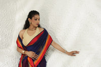 Royal blue Maheshwari silk saree