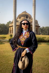 Embroided Black Kashmiri Pheran